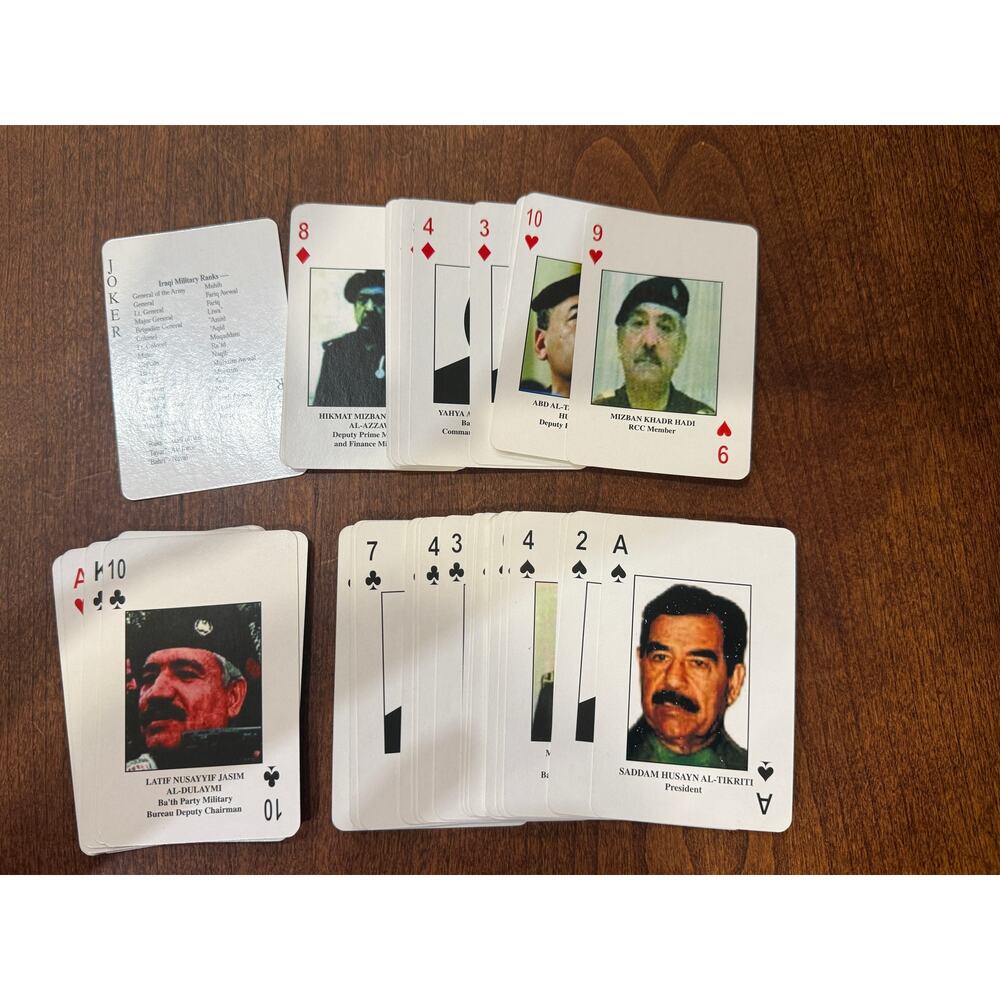 Desert Storm Iraq Commanders Most Wanted Playing Cards - Picture 2 of 2